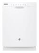 GE - 24" Front Controls Tall Tub Built-In Dishwasher - White-on-White - Larger Front