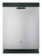 GE - 24" Front Controls Tall Tub Built-In Dishwasher - Silver-Front_Standard
