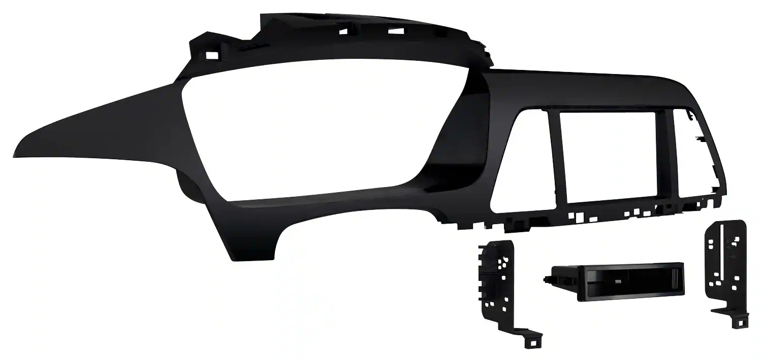Front. Metra - Dash Kit for Select 2015-2017 Hyundai Sonata DIN DDIN - Black.