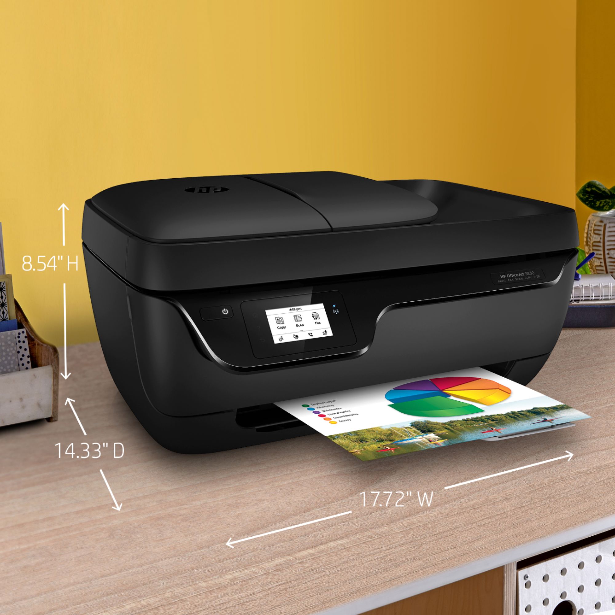 Forvirrede Borger Transportere Best Buy: HP OfficeJet 3830 Wireless All-In-One Instant Ink Ready Inkjet  Printer Black K7V40A#B1H