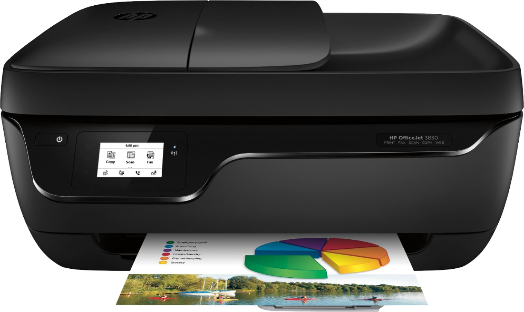 HP OfficeJet 3830 Wireless All-In-One Instant Inkjet Printer Black K7V40A#B1H - Best Buy