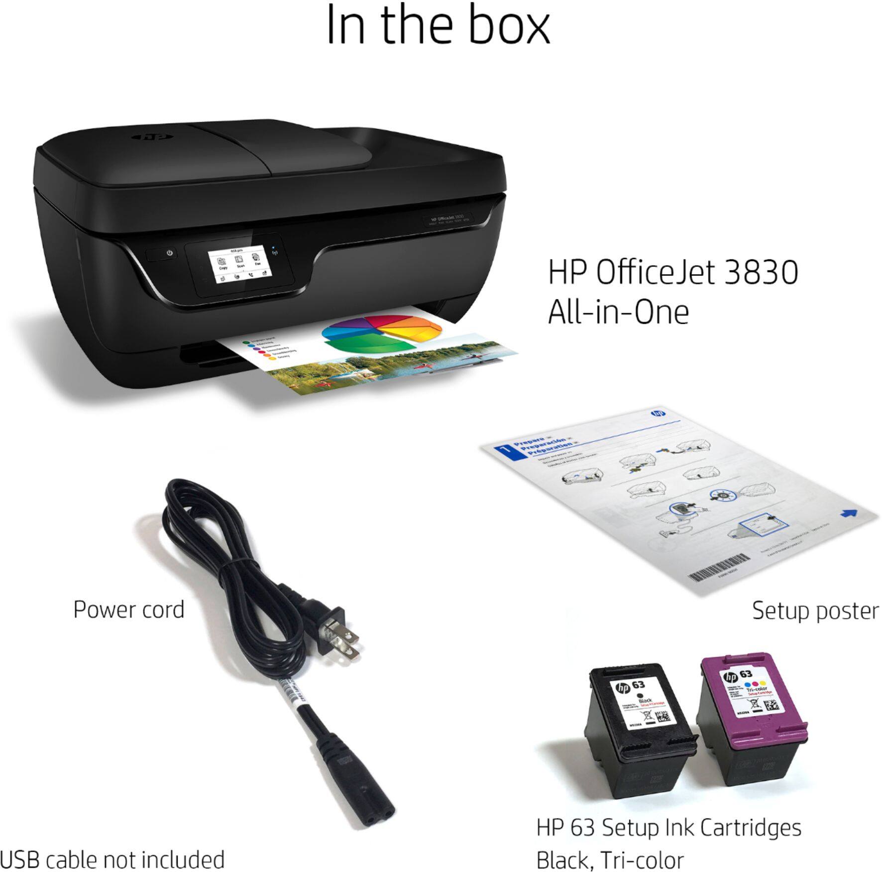 Alt View 19. HP - OfficeJet 3830 Wireless All-In-One Instant Ink Ready Inkjet Printer - Black.