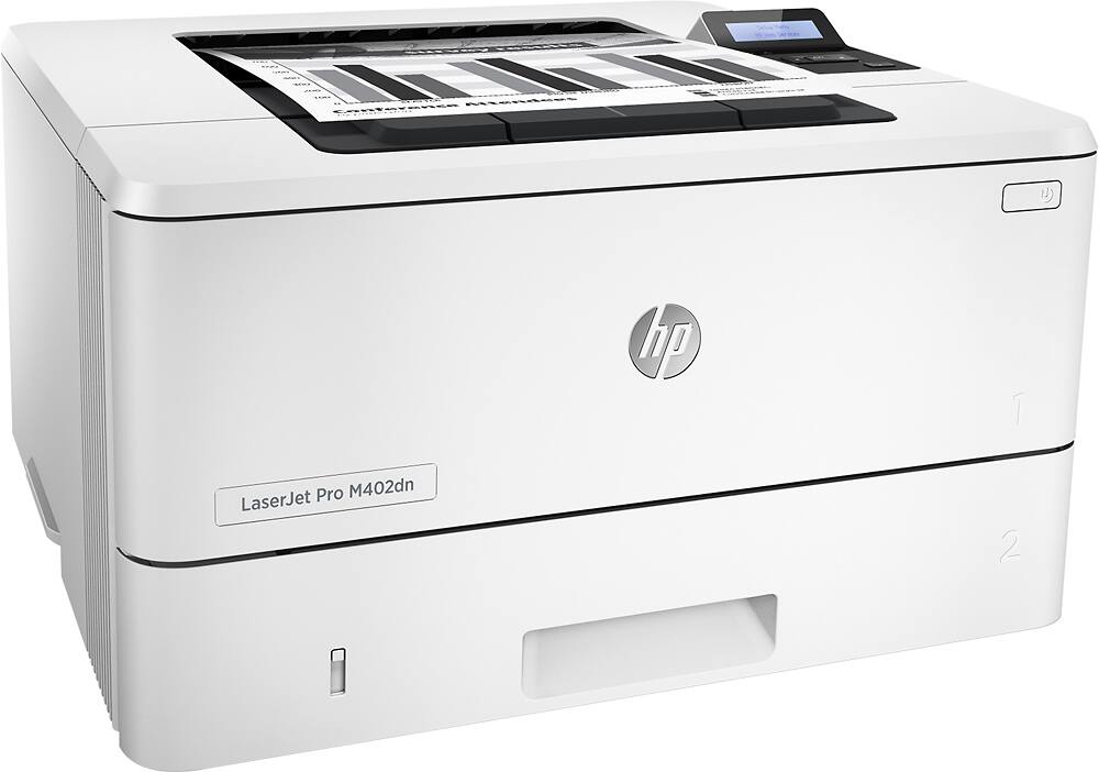 Angle. HP - LaserJet Pro m402dn Black-and-White Printer - Gray.