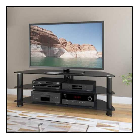 Corliving Laguna Tv Stand For Most Flat Panel Tvs Up To 60 Satin Black