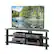 Left. CorLiving - Black Glass Corner TV Stand, for TVs up to 65" - Satin Black.