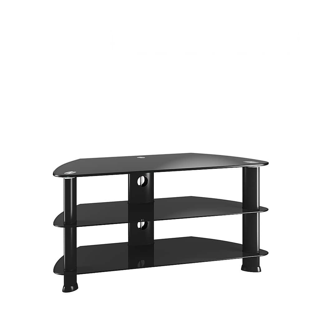 Alt View 35. CorLiving - Glass TV Stand, for TVs up to 43" - Satin Black.