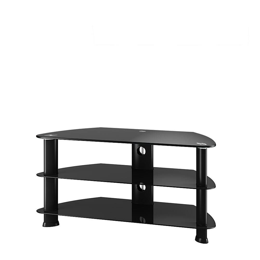 Alt View 33. CorLiving - Glass TV Stand, for TVs up to 43" - Satin Black.