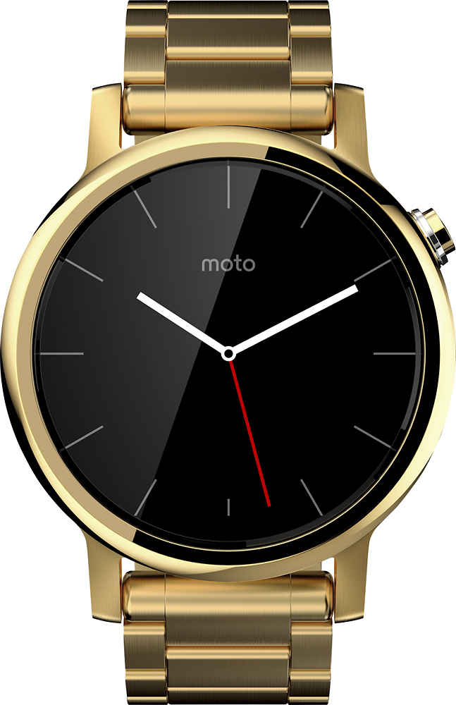 Motorola Moto 360 2nd Generation Men's Smartwatch 42mm Stainless Steel Gold Stainless Steel 00822NARTL - Buy