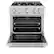 Alt View 1. ZLINE - ZLINE 30 in. 4.2 cu. ft. Freestanding Select Gas Range with 4 Burner Cooktop and Convection Oven (HGR30) - Stainless Steel.