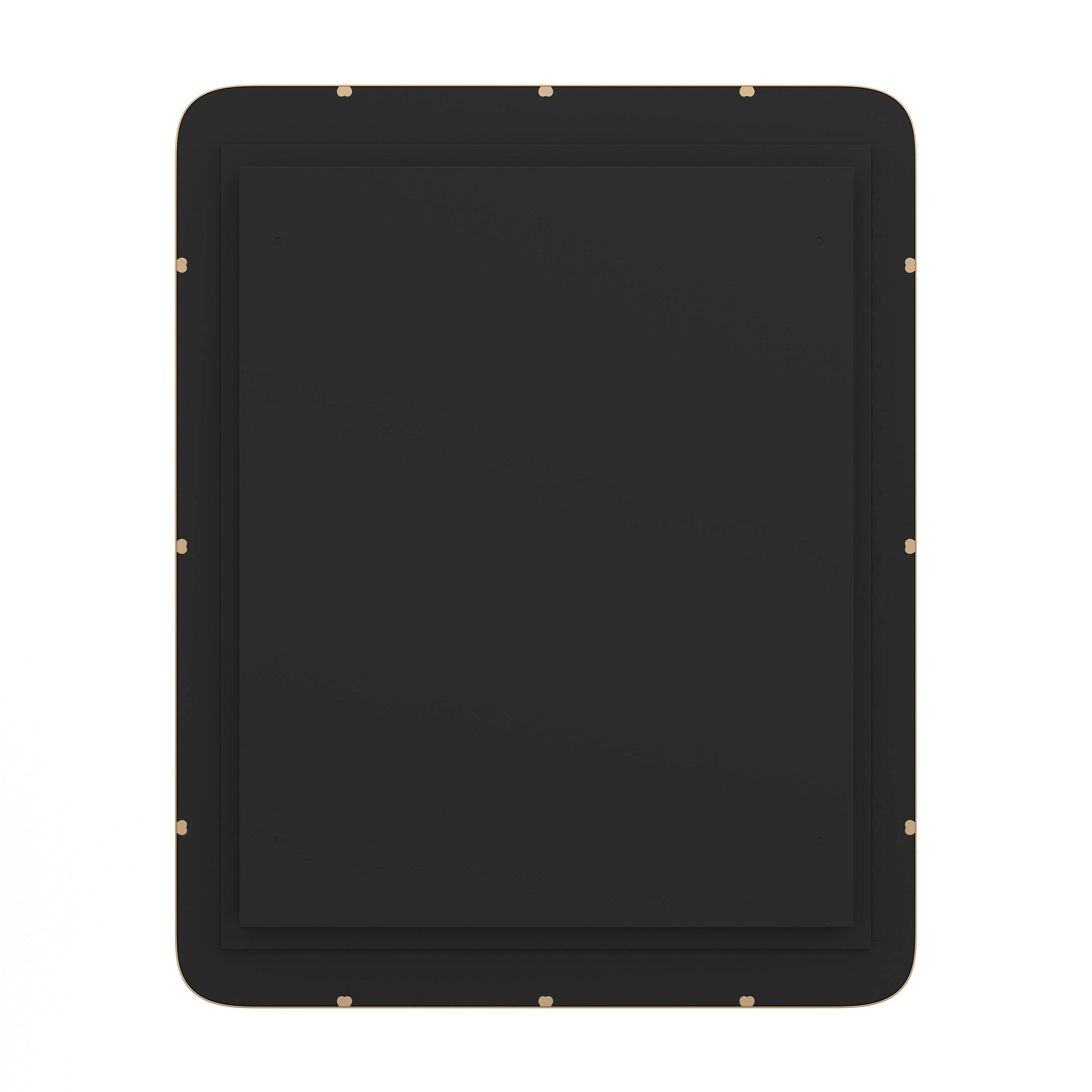 Alt View 7. Emma + Oliver - Jackie Metal Framed Bathroom Medicine Cabinet with Reversible, Recessed Design and Beveled Rounded Mirror - Gold.