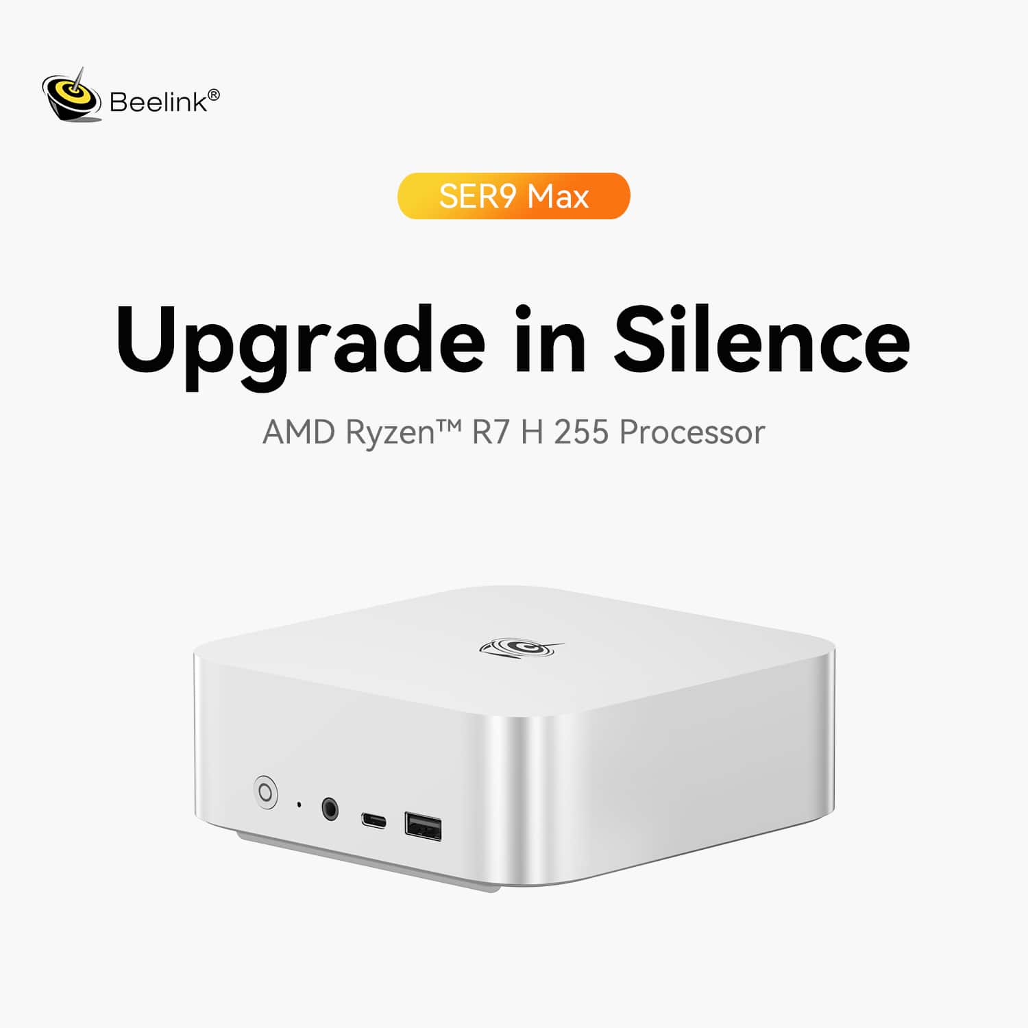 Beelink - SER9 MAX Mini PC Ryzen 7 H255 32GB DDR5 1TB SSD Super Quiet Gaming Desktop Win 11 Pro 10G Lan - Space Gray