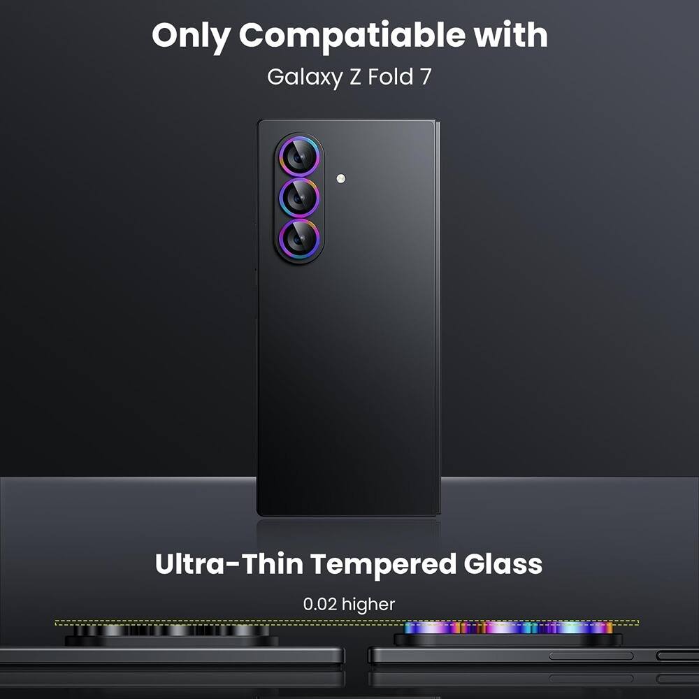 Only Compatible with  
Galaxy Z Fold 7  

Ultra-Thin Tempered Glass  
0.02 higher
