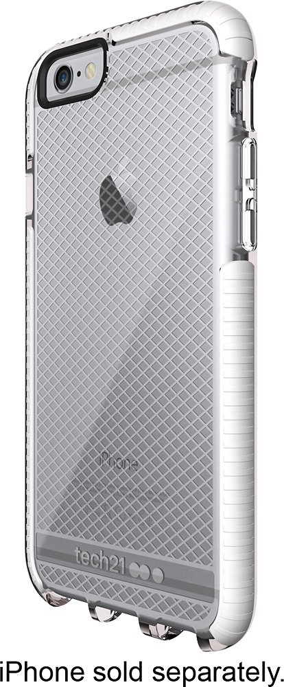 evo check case for apple iphone 6 and 6s - clear/white
