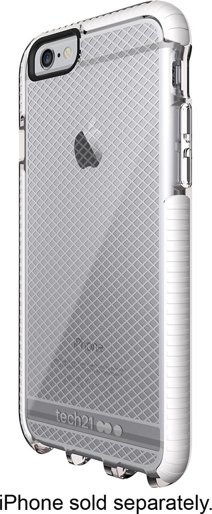 evo check case for apple iphone 6 and 6s - clear/white