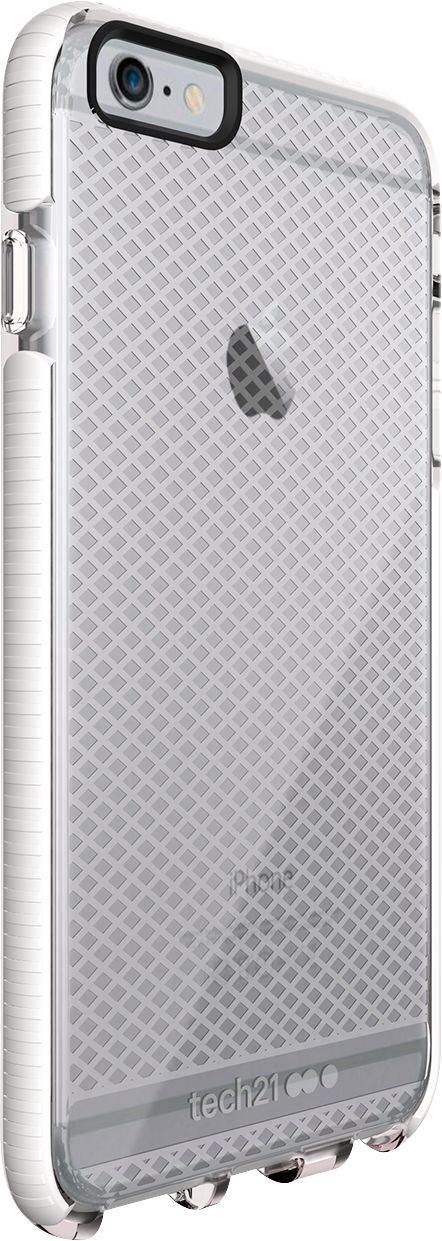 Angle View: Tech21 - EVO Case for Apple® iPhone® 6 Plus and 6s Plus - Clear/White