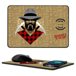 Keyscaper - San Francisco 49ers 2024 Illustrated Limited Edition Wireless Charger and Mouse Pad - Black