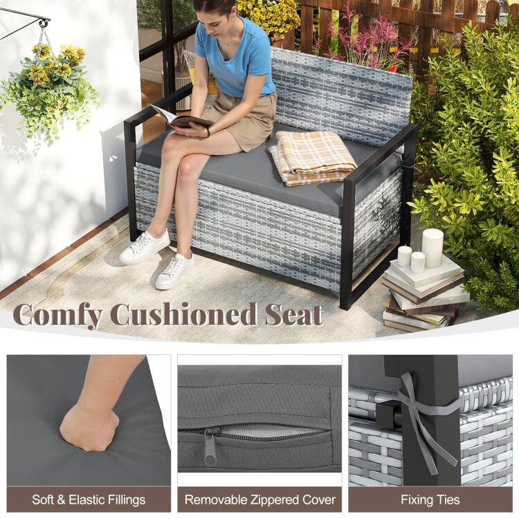 Comfy Cushioned Seat  
Soft & Elastic Fillings  
Removable Zippered Cover  
Fixing Ties