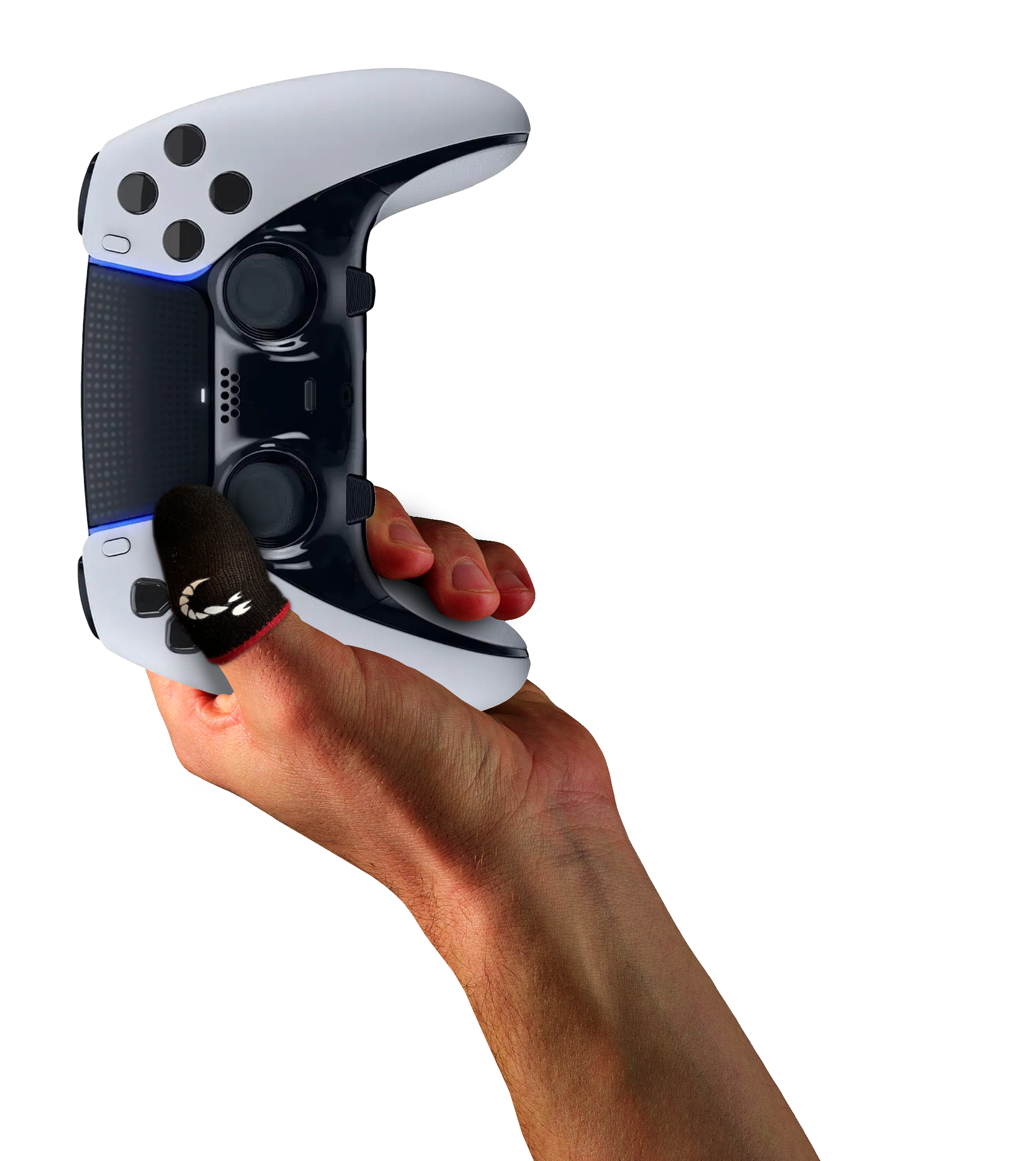 Left. MGC - ClawSocks Stick Grips Gaming Finger Sleeves - Black.