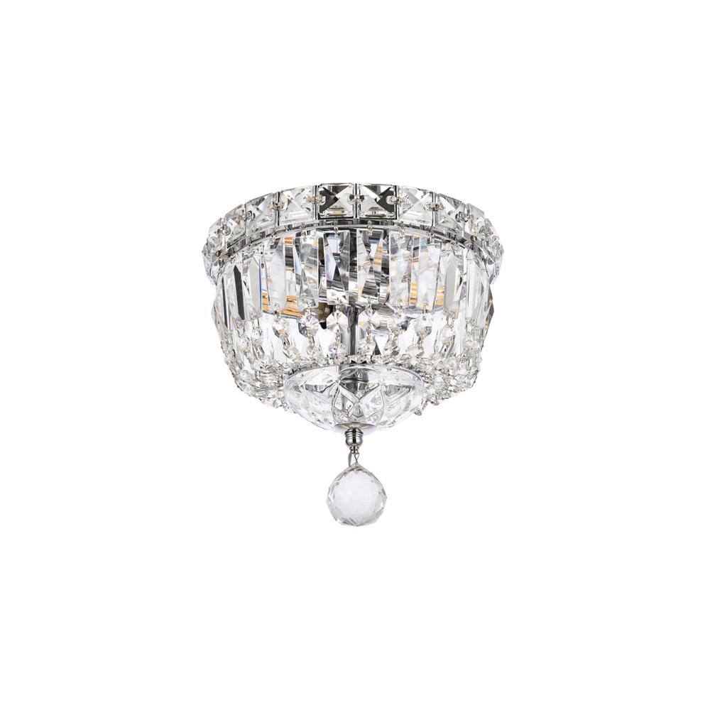 Alt View 1. Elegant Lighting - Tranquil 2 light Chrome Flush Mount Clear Royal Cut Crystal - Chrome.