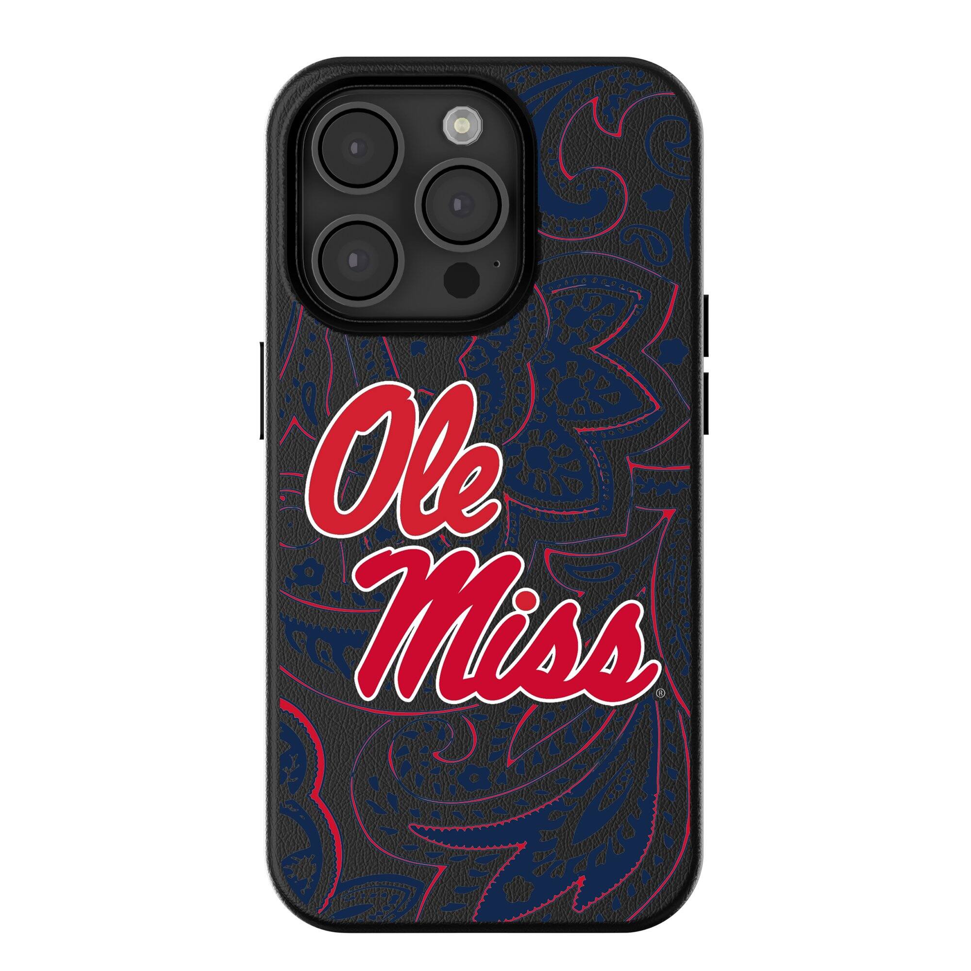 Keyscaper - NCAA - Ole Miss Rebels Paisley iPhone Magnetic Bump Case - 15 Plus - Black price history on PriceWatchPro