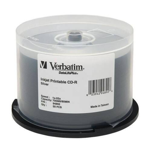Front Standard. Verbatim - DataLifePlus CD Recordable Media - CD-R - 52x - 700 MB - 50 Pack Spindle.