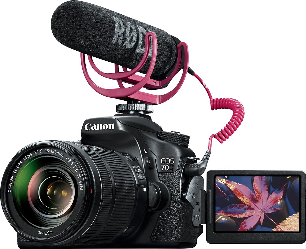 Canon EOS 70D DSLR Camera with EF-S 18-135mm STM Lens Video Creator Kit  Black 8469B155 Best Buy