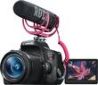 Canon - EOS T6i DSLR Camera with EF-S 18-55mm STM Lens Video Creator Kit - Black - Larger Front