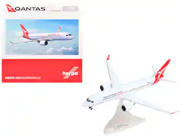 Airbus A220-300 Commercial Aircraft "QantasLink" (VH-X4B) White with Red Tail 1/200 Diecast Model Airplane by Herpa