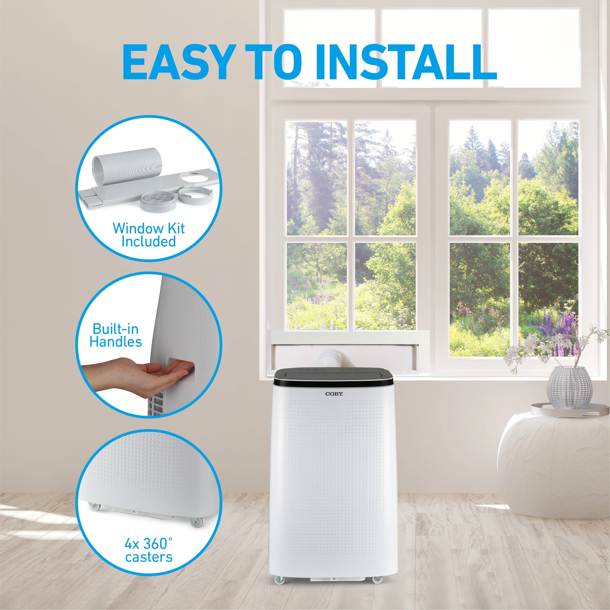EASY TO INSTALL

- Window Kit Included
- Built-in Handles
- 4x 360° casters