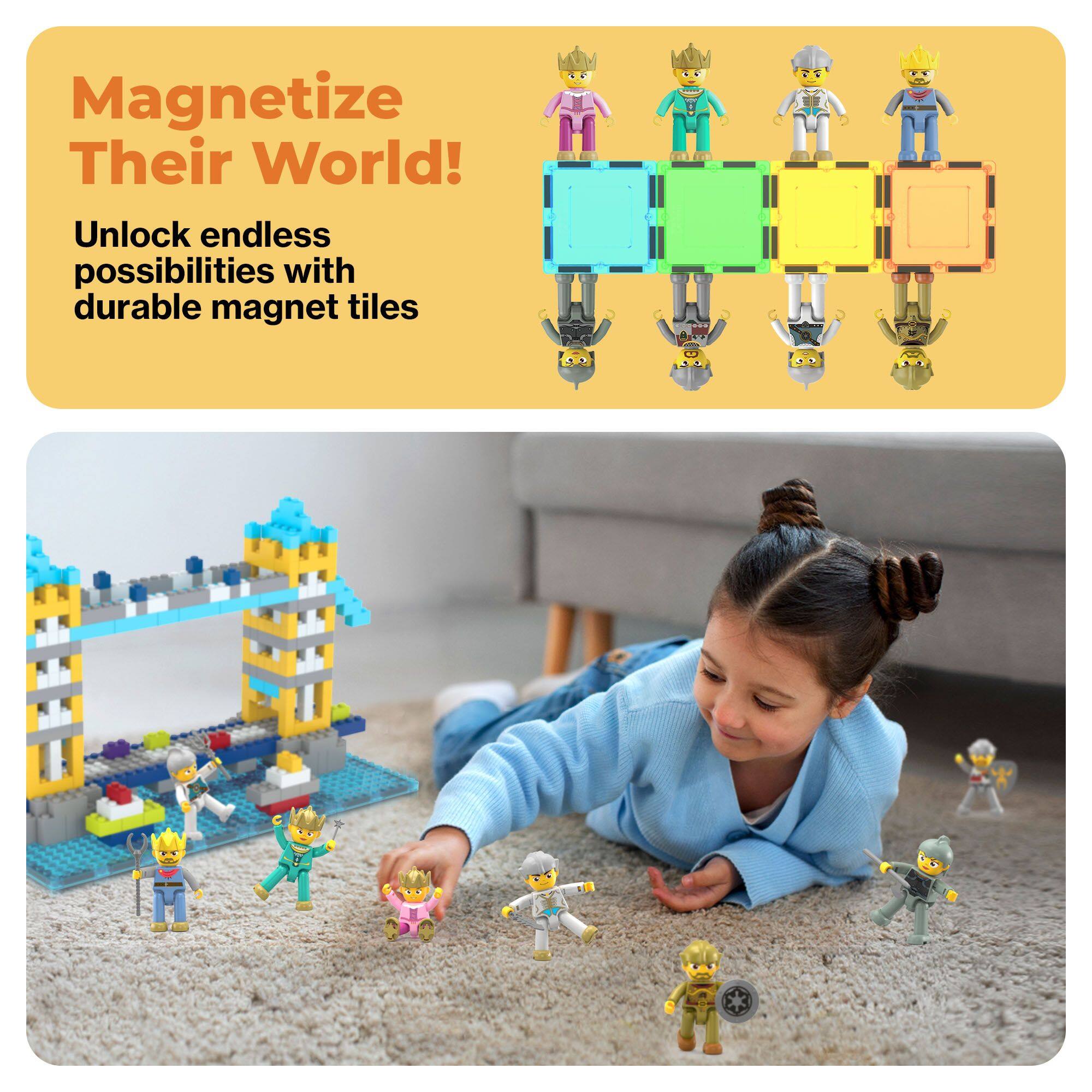 Magnetize Their World!  
Unlock endless possibilities with durable magnet tiles