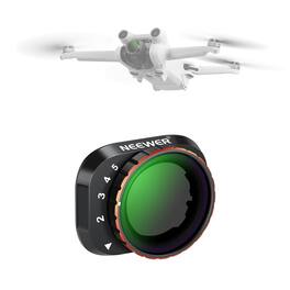 Neewer - Snap-On Variable ND2-32 Filter for DJI Mini 3 Pro, 1-5 Stops, Multi-Coated HD Glass