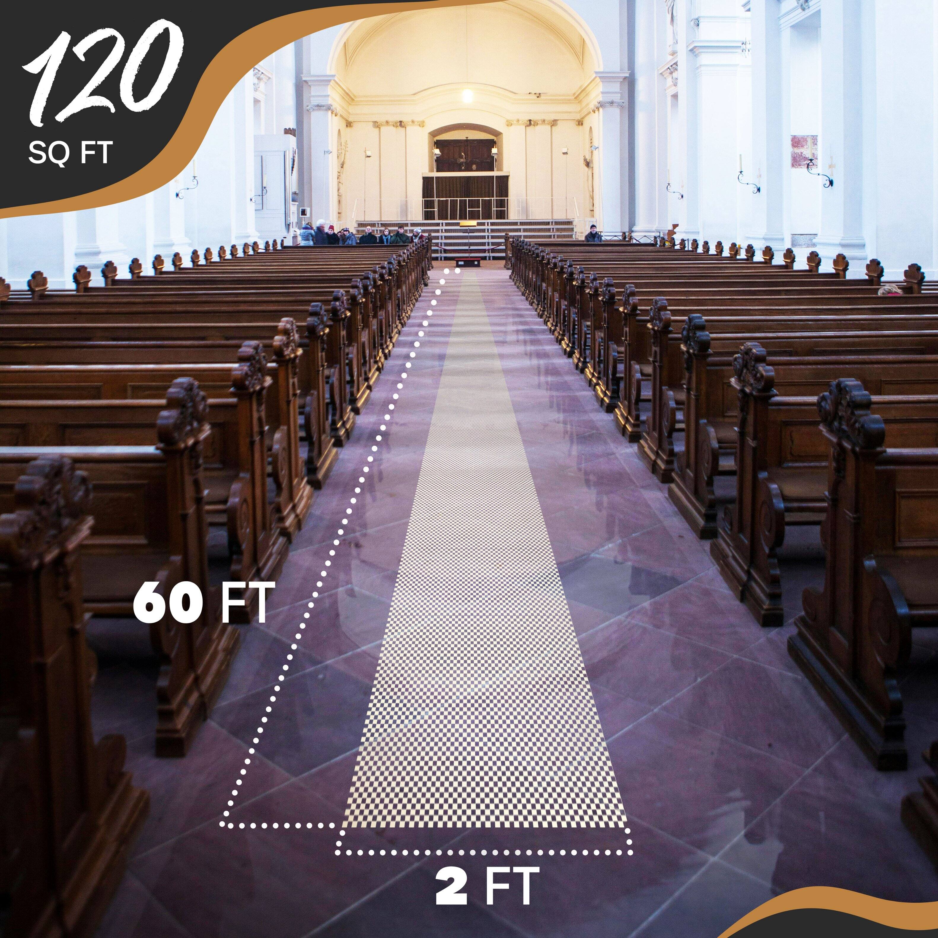 Alt View 1. Nevlers - 2 ft x 60 ft White Non-Slip Rug Pad Roll for Hard Surface Flooring - White.