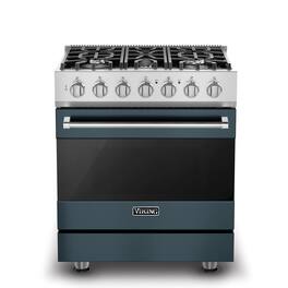 Viking - 3 Series 4.7 Cu. Ft. Self-Cleaning Freestanding Dual Fuel Convection Range - Squall - Squall