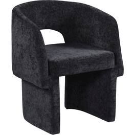 Meridian Furniture - Emmet Chenille Fabric Dining Chair / Accent Chair - Black