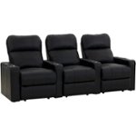 Front Zoom. Octane Seating - Turbo XL700 Straight 3-Seat Power Recline Home Theater Seating - Black.