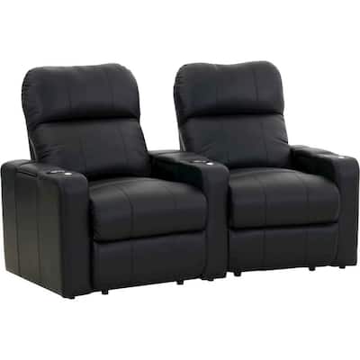 Octane Seating - Turbo XL700 Curved 2-Seat Power Recline Home Theater Seating - Black