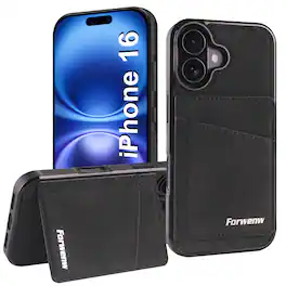 Dteck - RFID Blocking Back Wallet Case for Samsung Galaxy S26 Ultra, Shockproof PU Leather Kickstand Rugged Cover - Black