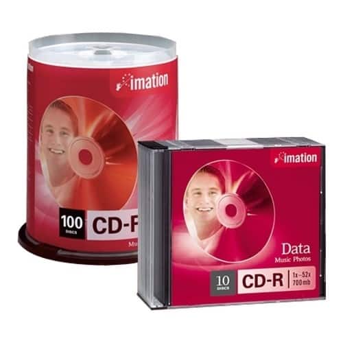 Best Buy Imation CD Recordable Media CDR 40x 700 MB 10 Pack Slim