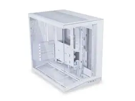 Lian Li - O11D MINI V2 Compact ATX Mid-Tower Airflow Case Panoramic View Fully Ventilated Airflow Adjustable I/O, O11DMIV2W - White