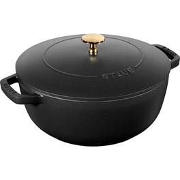 Staub - Cast Iron Essential French Oven, Dutch Oven, 5-quart, serves 5-6, Made in France - Matte Black