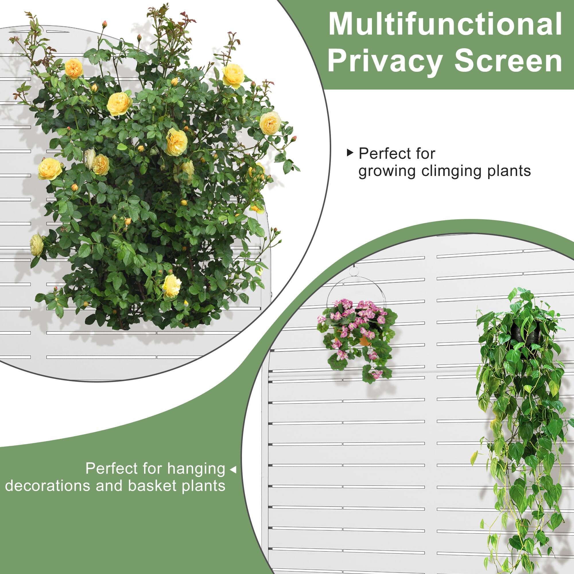 Multifunctional Privacy Screen

- Perfect for growing climbing plants
- Perfect for hanging decorations and basket plants