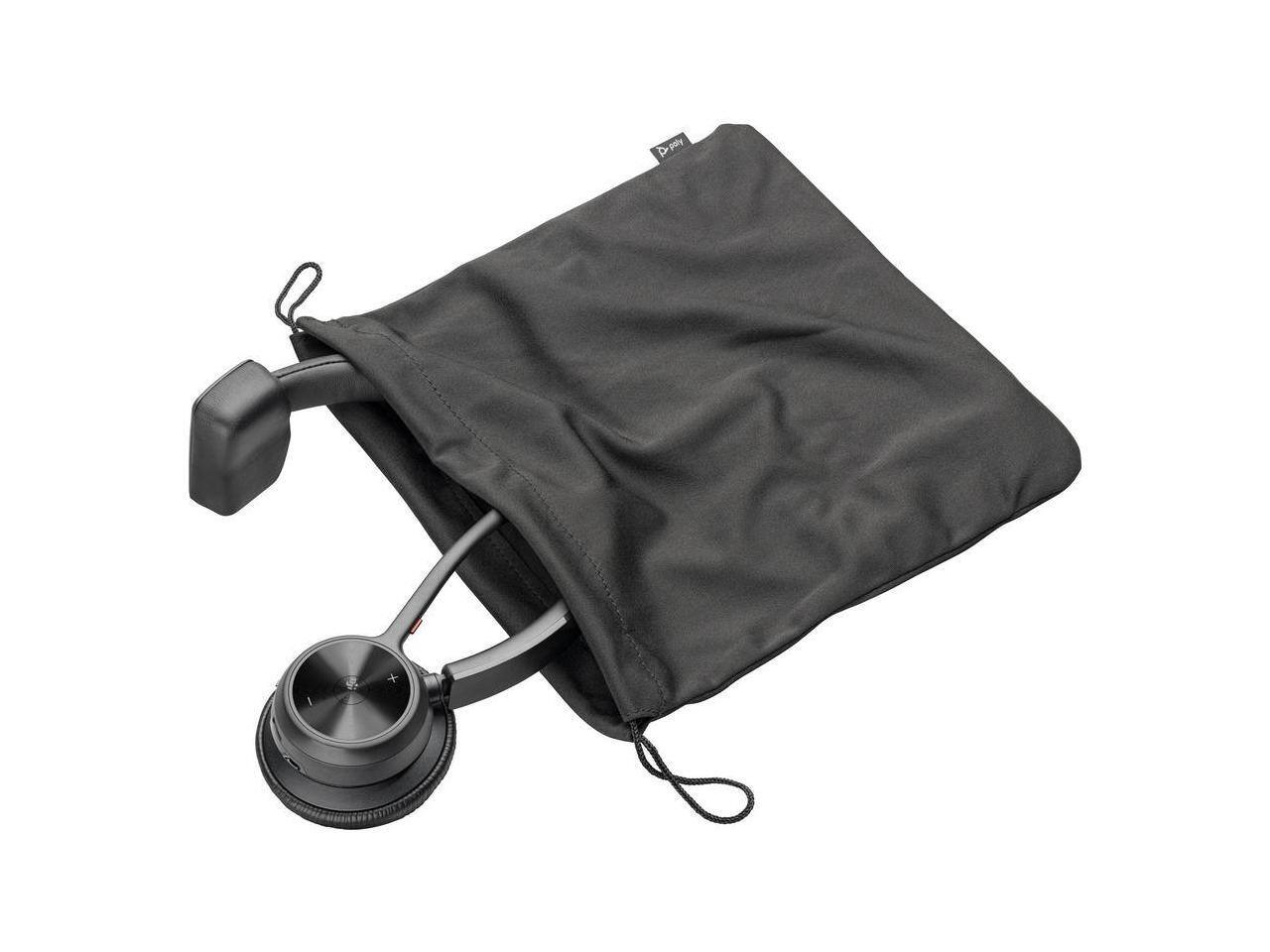 Alt View 9. HP - HP Poly Voyager 4310 USB-A Headset with Siri & Google Assistant, Mono, Wired/Wireless Bluetooth, 298.6 ft, Model 76U48AA - Black.