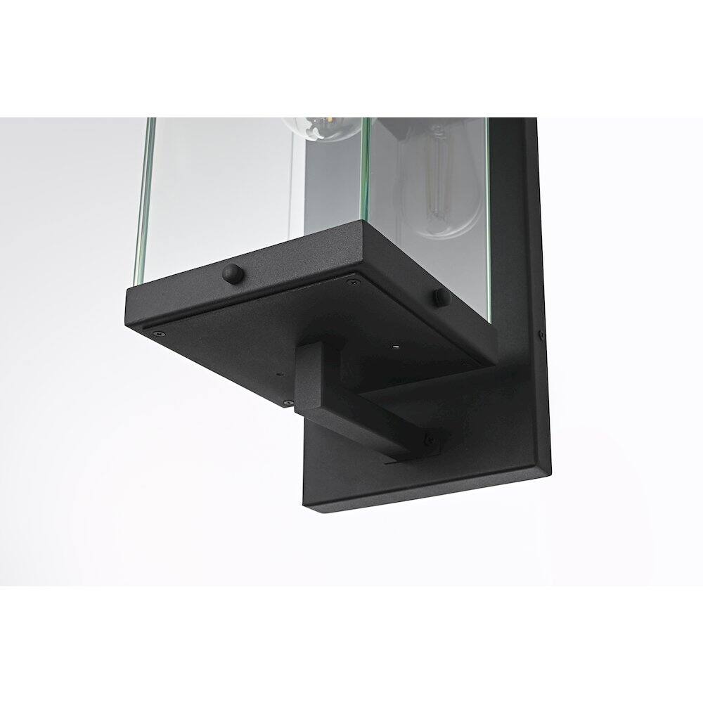 Alt View 1. Elegant Lighting - Julien 7 Inch Outdoor Wall Sconce In Black - Black.