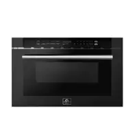 Forno Appliances - Capoliveri Espresso 1.2 cu. ft. Built-in Microwave Drawer with Sensor Cooking and Auto-Touch Feature - Black - Front_Zoom
