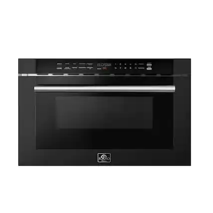 The image shows a black oven with a stainless steel door. The oven has a digital display and a timer, making it a modern and functional appliance. The oven is likely designed for efficient cooking and baking, providing precise temperature control and easy-to-use features.