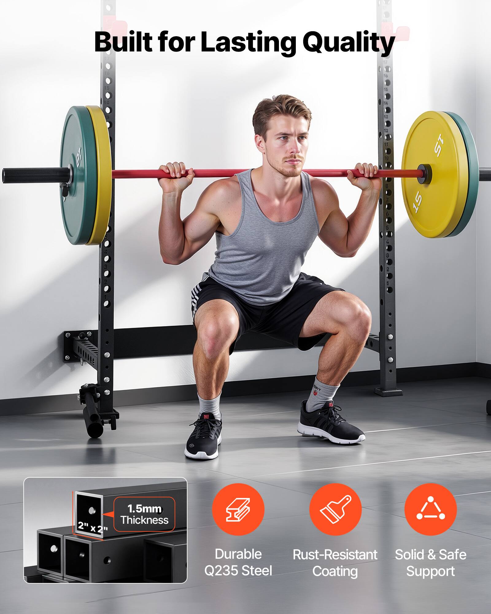 Built for Lasting Quality

- 1.5mm Thickness
- 2" x 2"
- Durable Rust-Resistant Solid & Safe Q235 Steel Coating Support