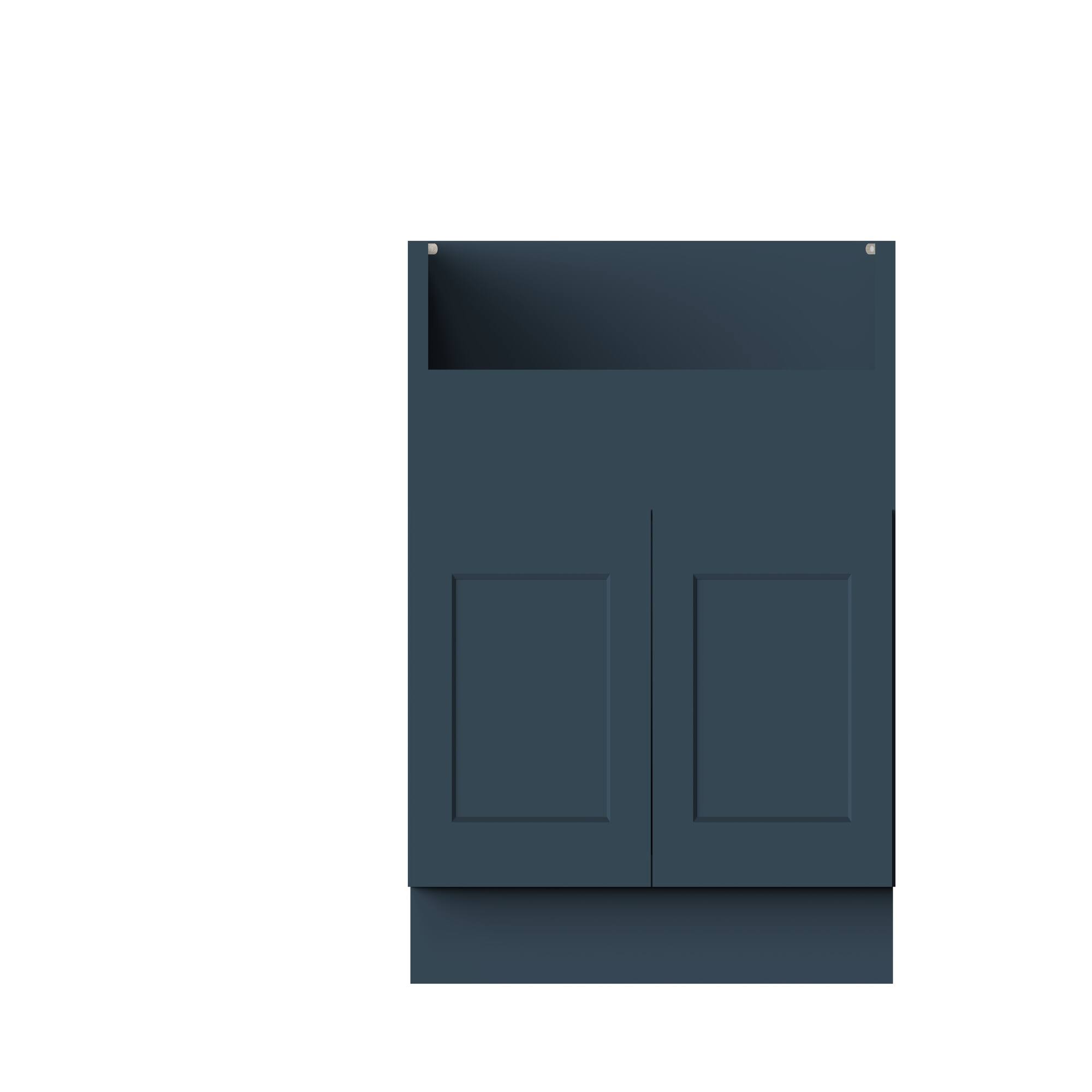 Alt View 1. Boyel Living - 36-in W x 34.5-in H x 24-in D Shaker RTA Kitchen Farmhouse Sink Base Cabinet with Soft-Close - Charcoal Blue.
