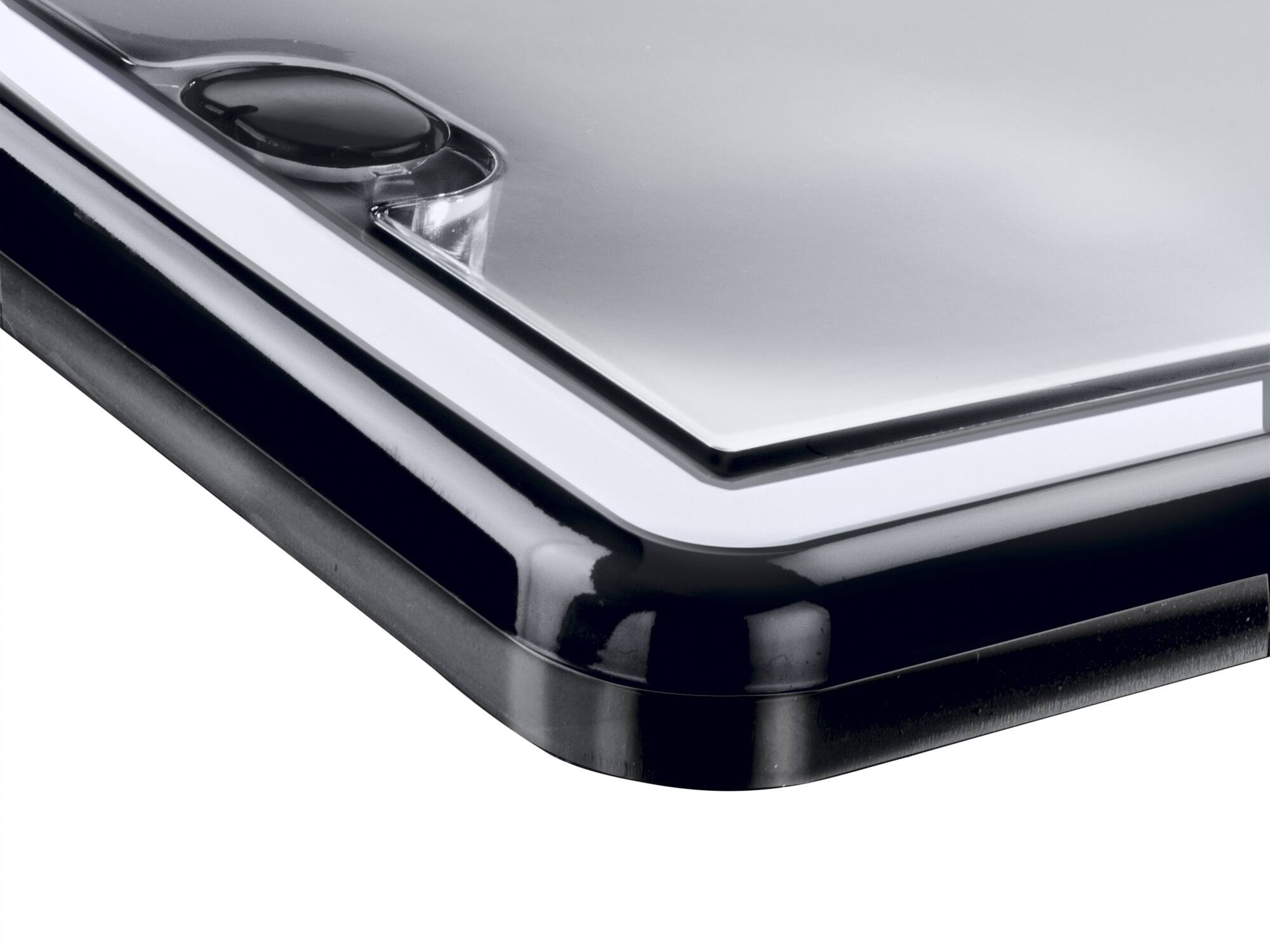 Alt View 1. WeatherTech - ClearCover | License Plate Frame with Clear Cover Lens, Multi-Flex Gasket and Stainless Steel Hardware - White / Black.