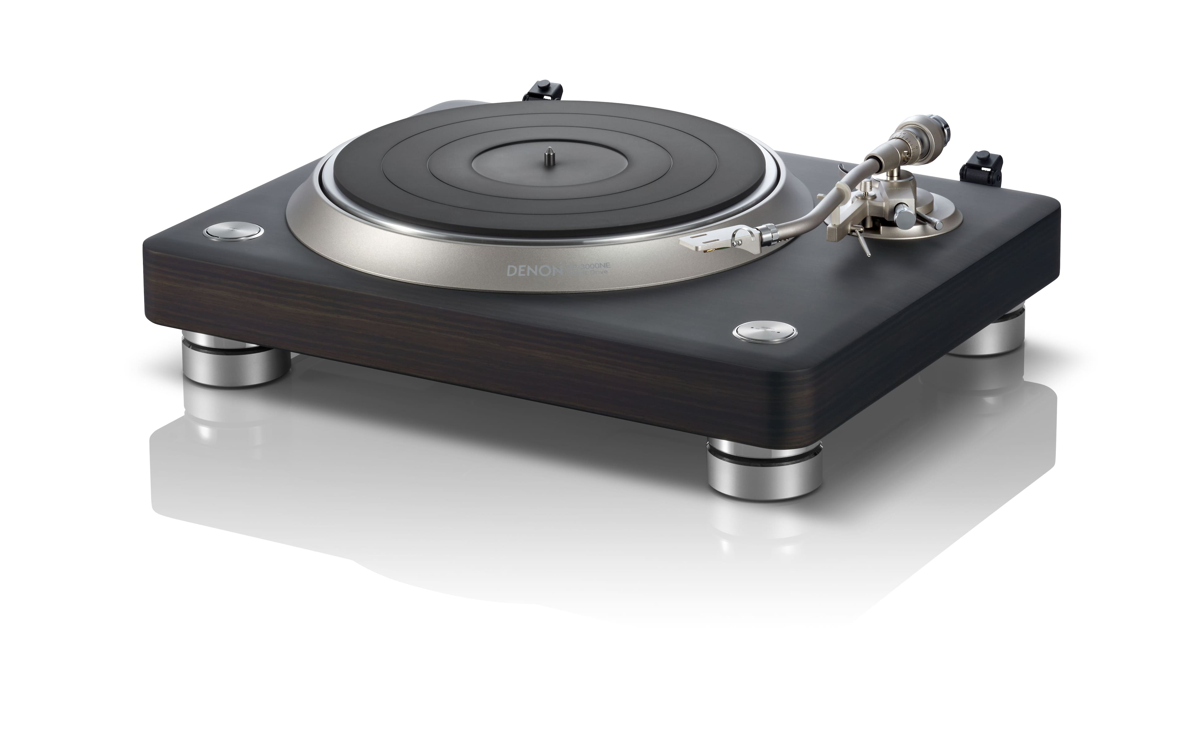 Front. Denon - DP-3000NE Record Turntable - Black.