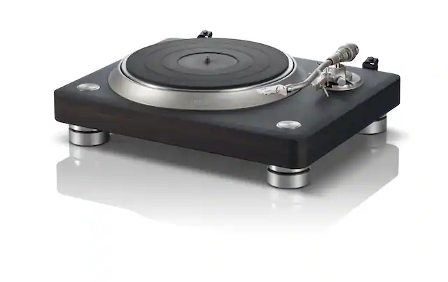 Front. Denon - DP-3000NE Record Turntable - Black.